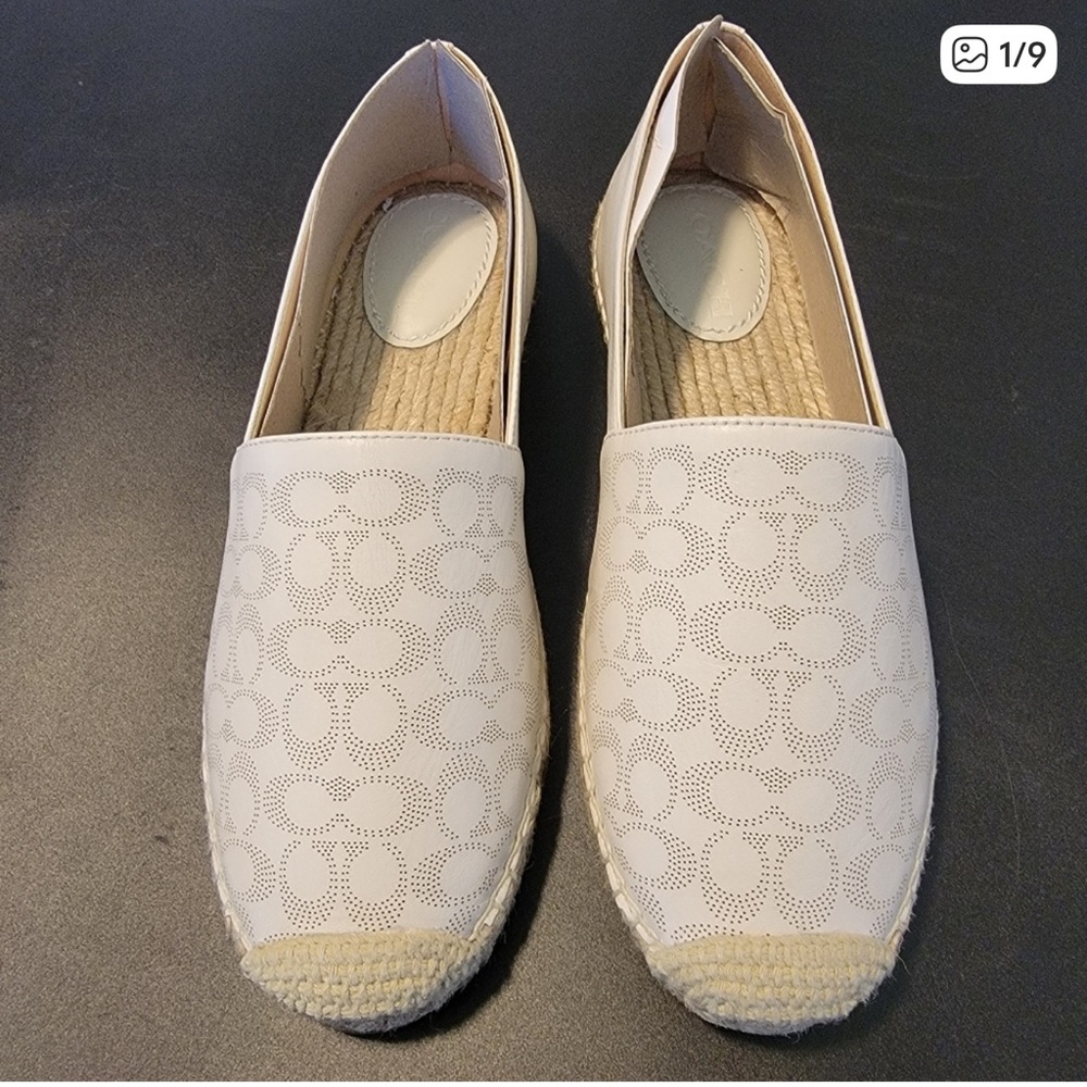 Coach Light Gray Espadrille Flats